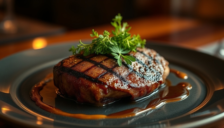 Gourmet steak for a 10-year beef-iversary celebration.