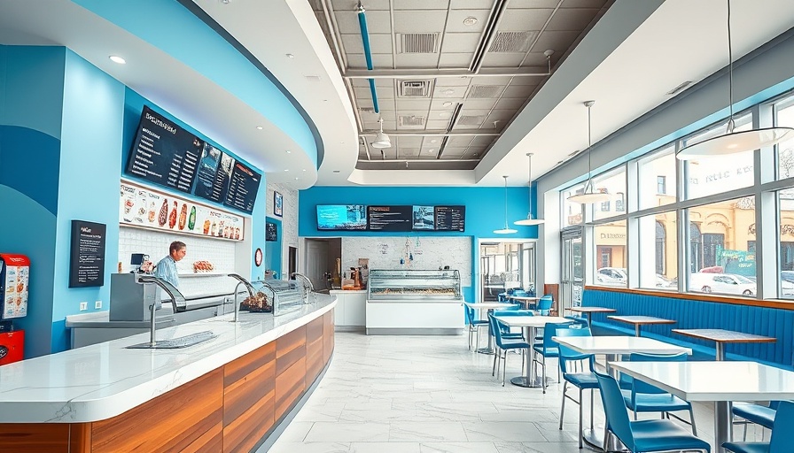Scoops Ocean Beach opening ice cream parlor interior, vibrant design.