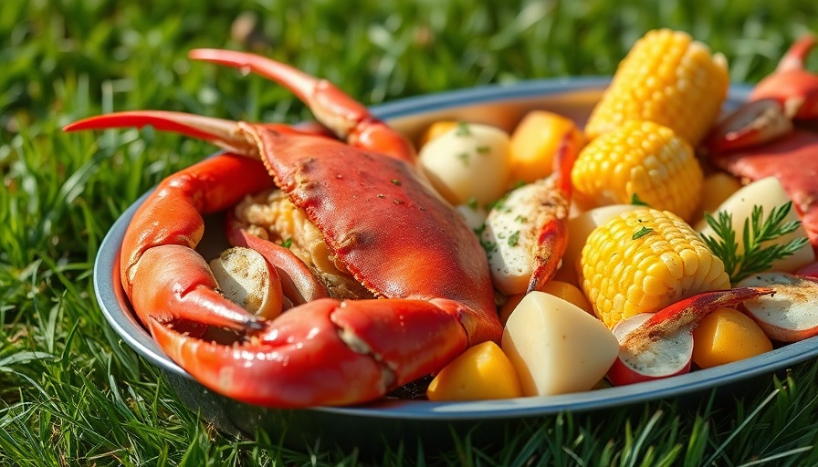 The Smoking Crab Missouri Franchise vibrant seafood platter.