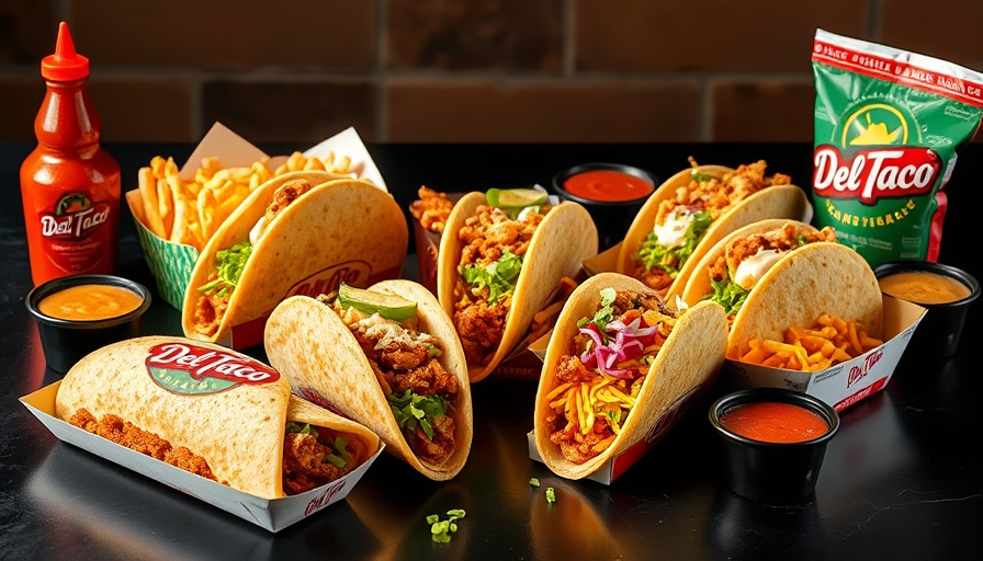 Del Taco expansion in North Carolina; Mexican fast food assortment.