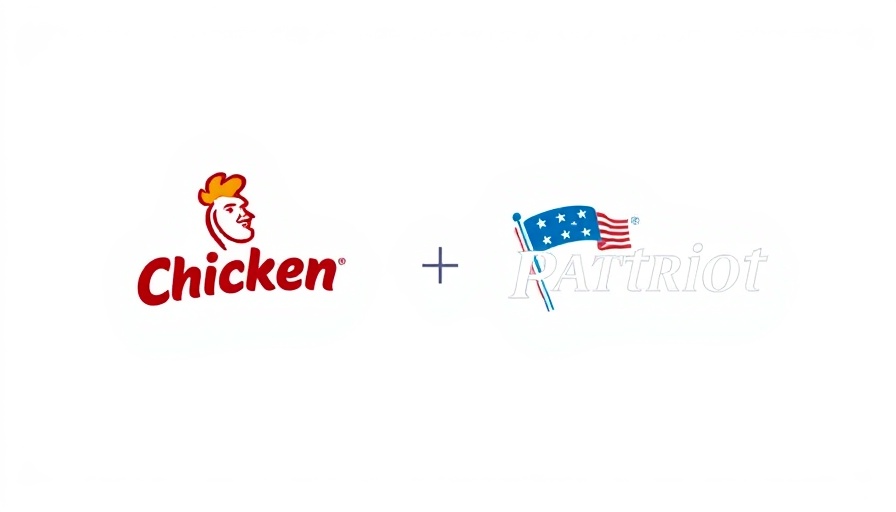 Krispy Krunchy Chicken logo and patriot logo representing partnership