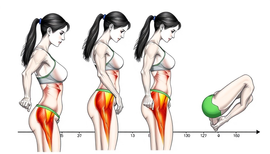 Illustrative sequence of one-minute exercises for over 50, showing abdominal progress.