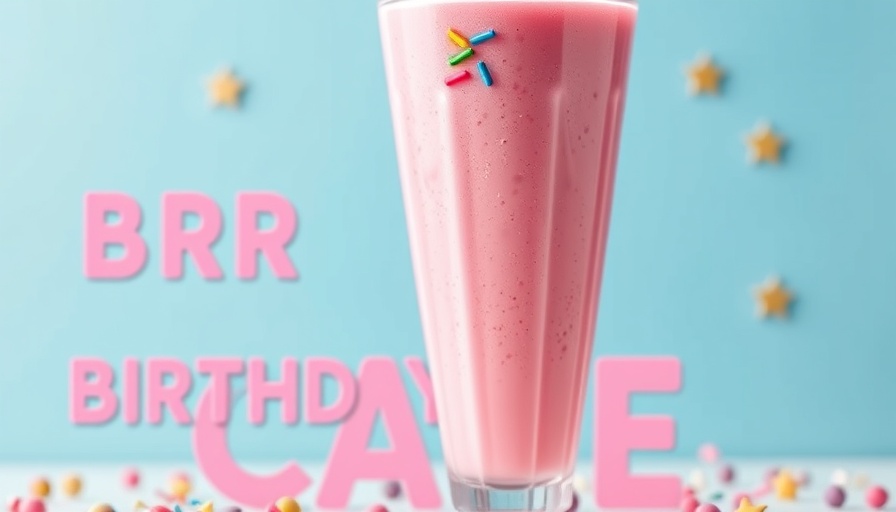 Krystal birthday celebration milkshake with sprinkles and stars.