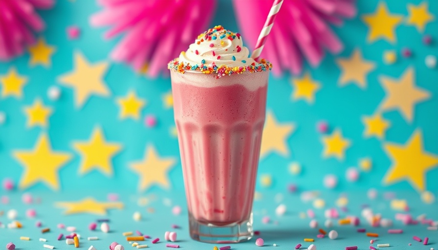 Krystal Loyalty Program Launch: Birthday cake milkshake with sprinkles.