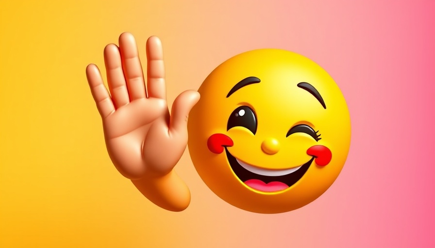 Friendly waving hand emoji for strategies for managing emotional eating
