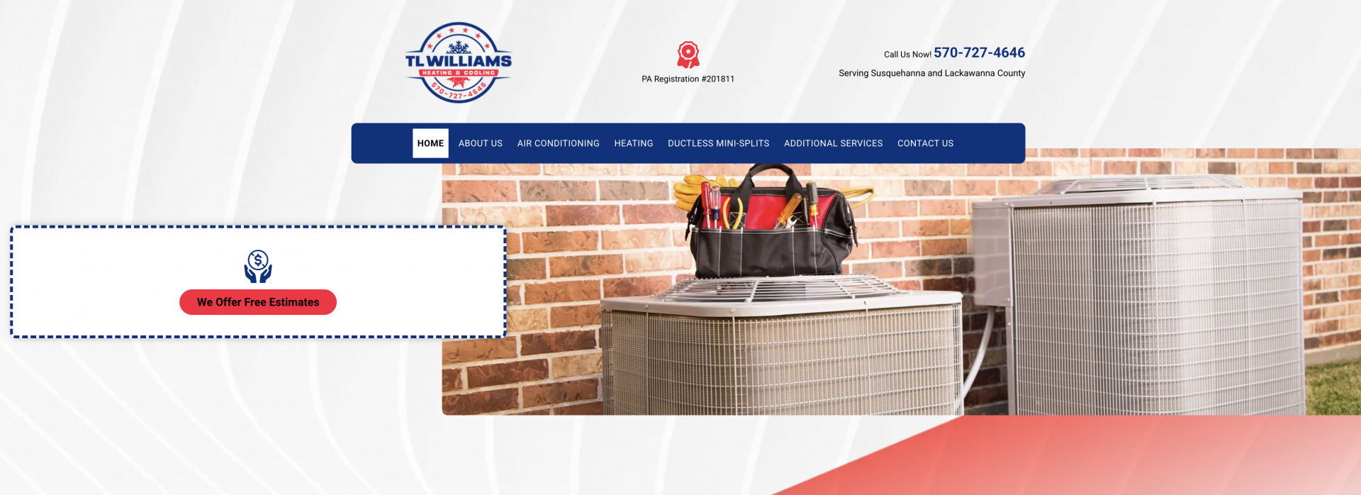 HVAC technician servicing outdoor air conditioner, clean lawn, blue sky, photorealistic.