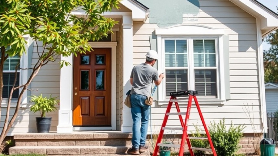Contractor applying exterior home painting tips in cold weather.