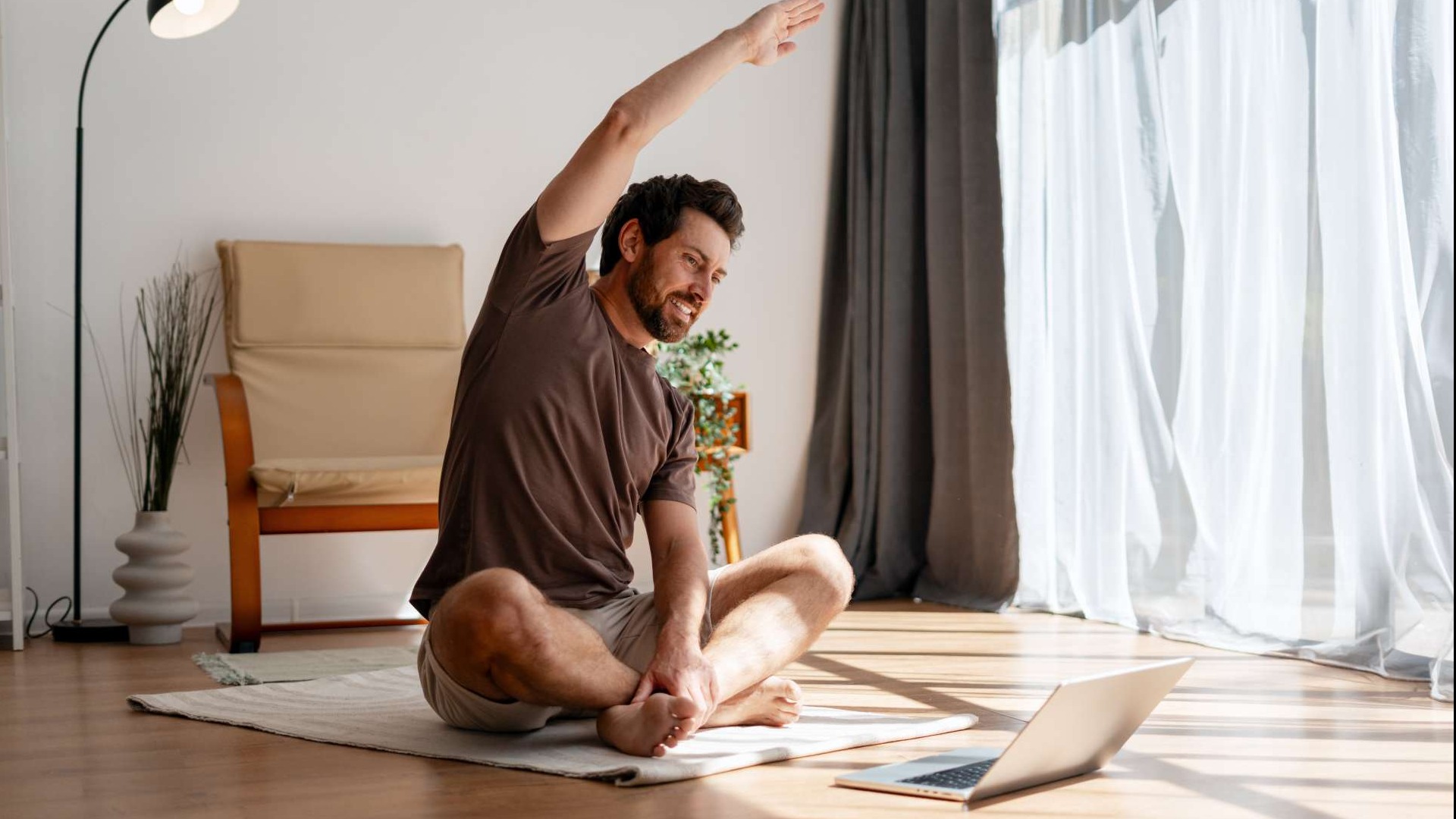 Infographic visualization showing fitness routine statistics using dynamic charts and modern gym equipment background, illustrating 23% adherence rate