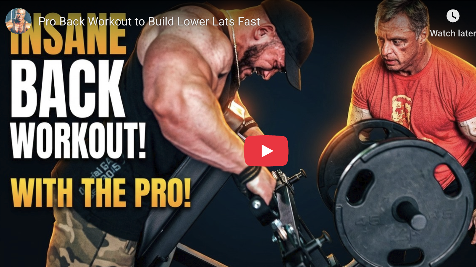 Athletic man showcasing lower lats workout with pull-up bar in a gym.