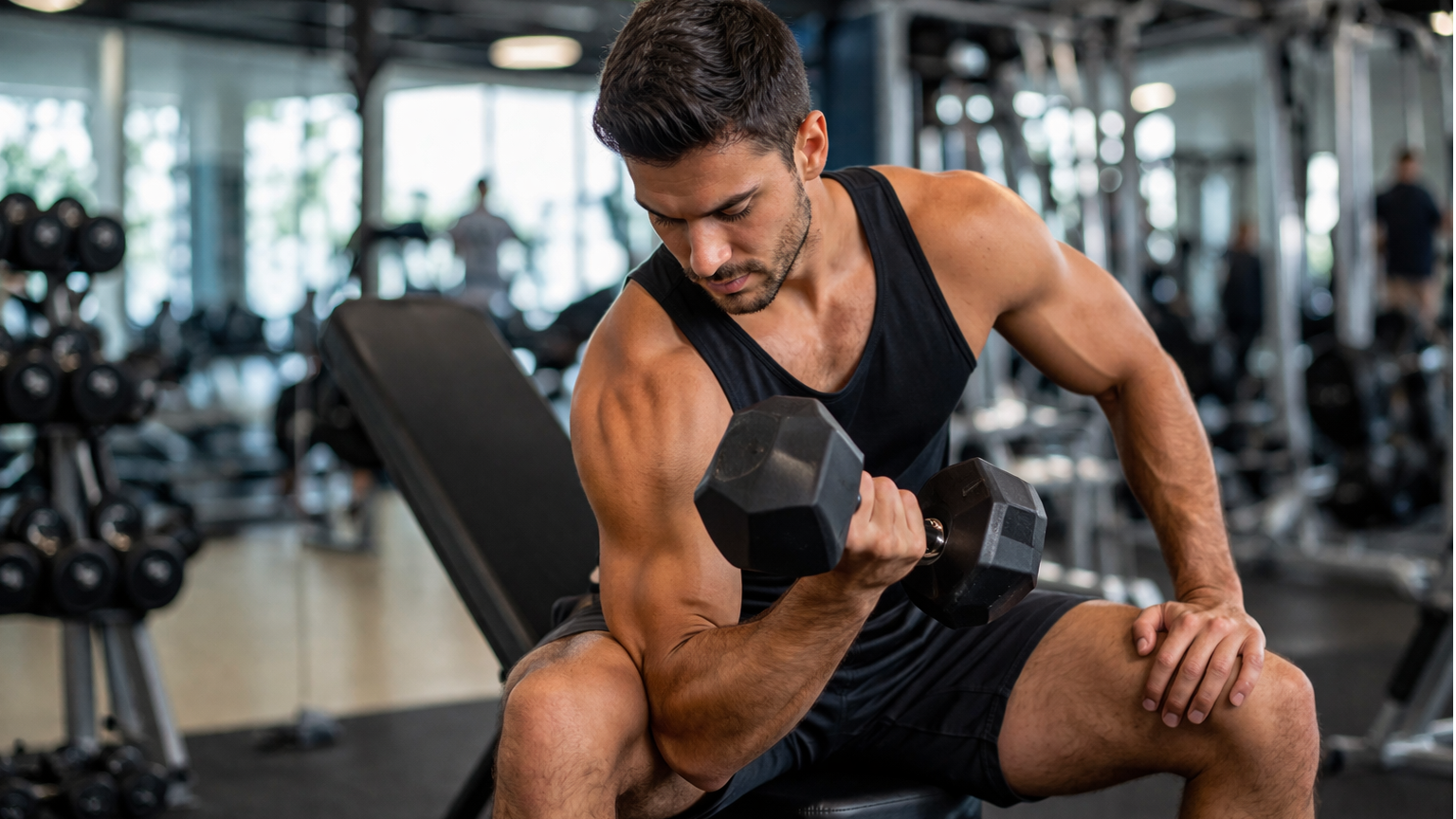 Athletic woman doing mobility drills for lifters with a kettlebell in the gym.