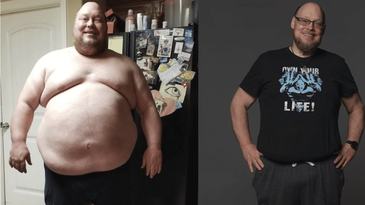 Bert Kreischer Weight Loss Journey depicted in a celebratory race finish.