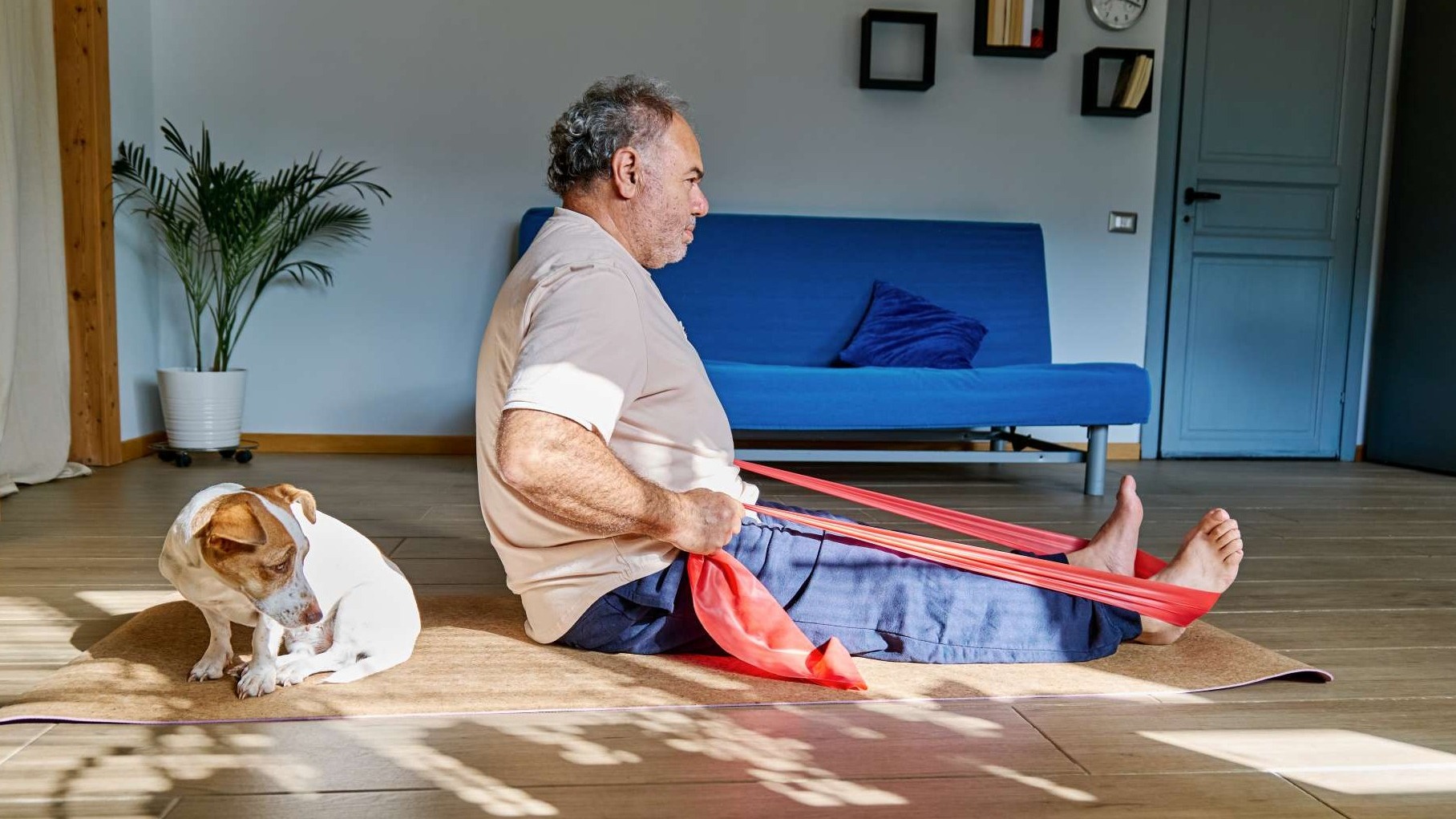 Fit middle-aged person showcasing vitality after resistance training, enhancing brain health.