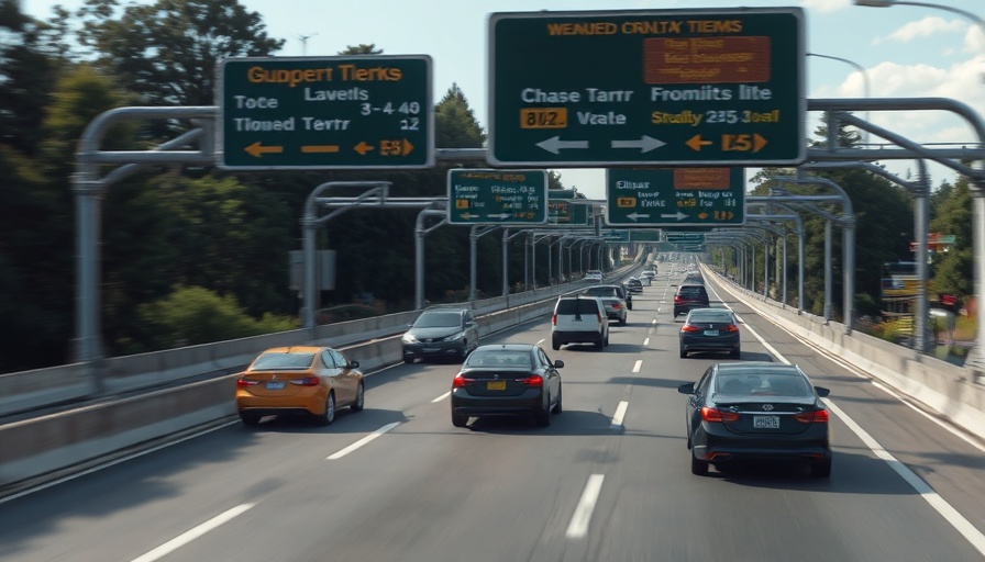 Busy highway traffic with overhead signs highlighting U-Turns on Highway Safety.