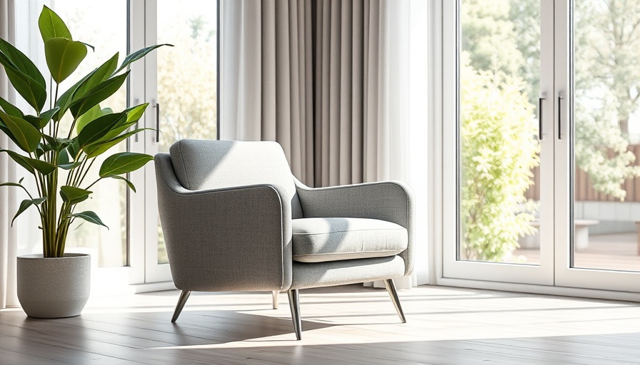 Home Depot Fall Savings Event modern armchair in sunny room