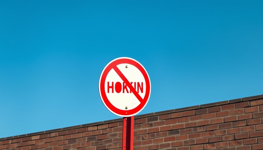 No honking sign illustrating honking etiquette and road rage.