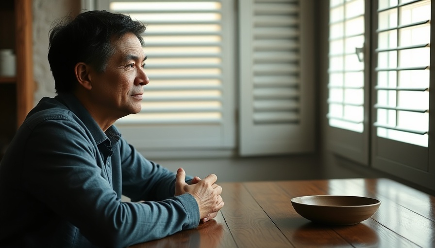 Contemplative scene at first psychiatry appointment.