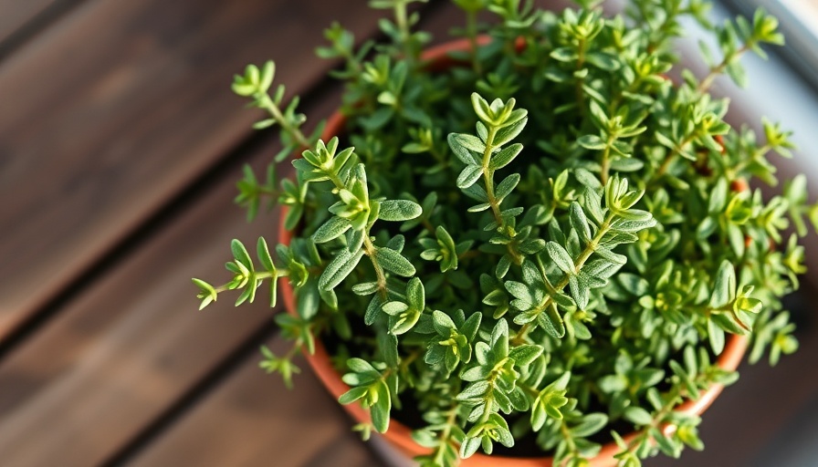 Vibrant green thyme plant showcasing health benefits.