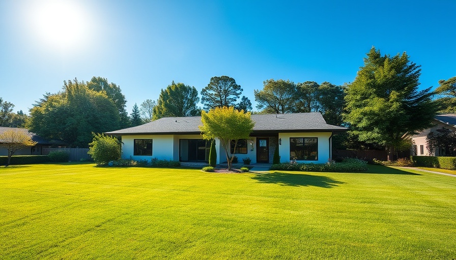 Modern house with lawn on a sunny day, how much a house sold for