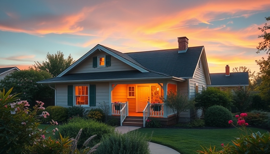 Charming suburban home at sunset with a garden, highlighting pricing factors.