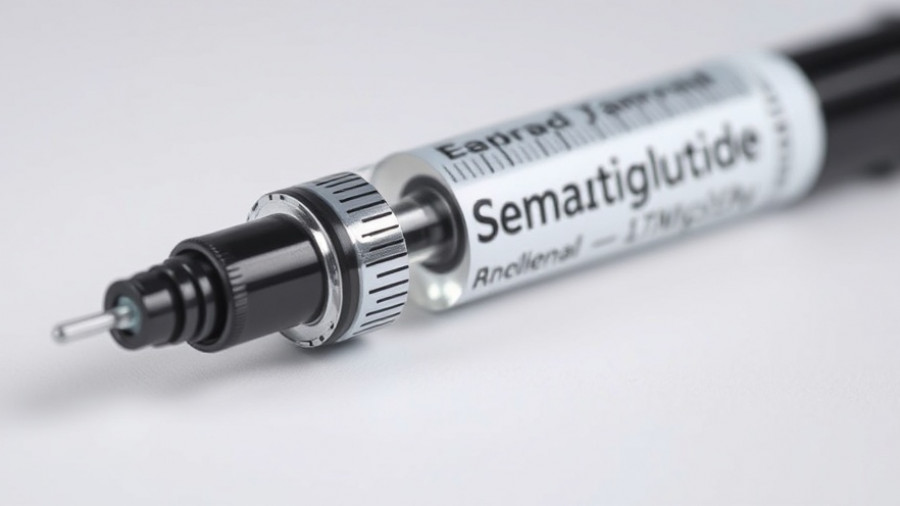 GLP-1 medications: Close-up of semaglutide injection pen showing details.