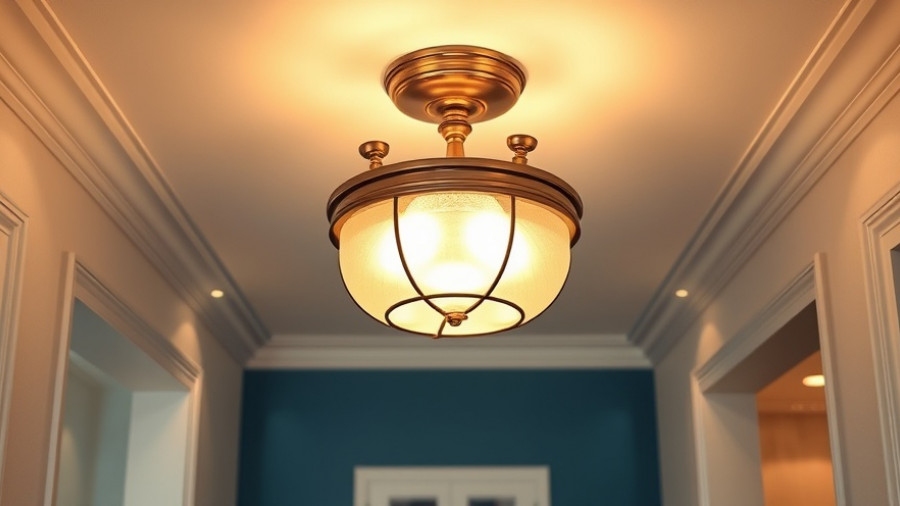 New foyer lighting with elegant ceiling light fixture.