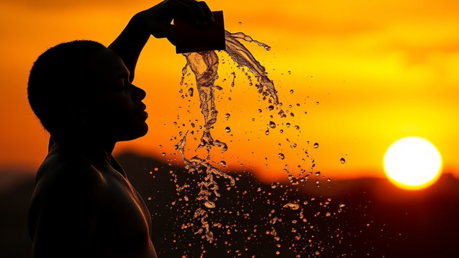 Dramatic silhouette illustrating climate change and poverty effects.