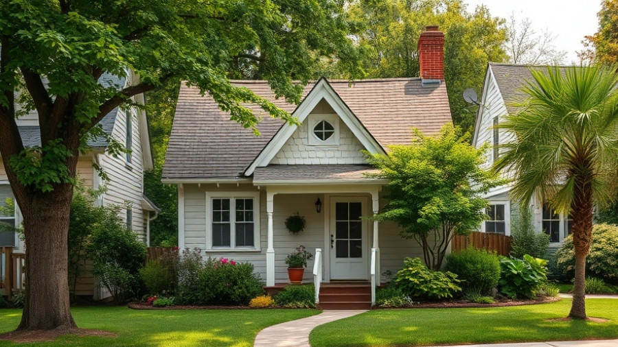 Charming cottage nestled in greenery, signs you're ready to buy a house.