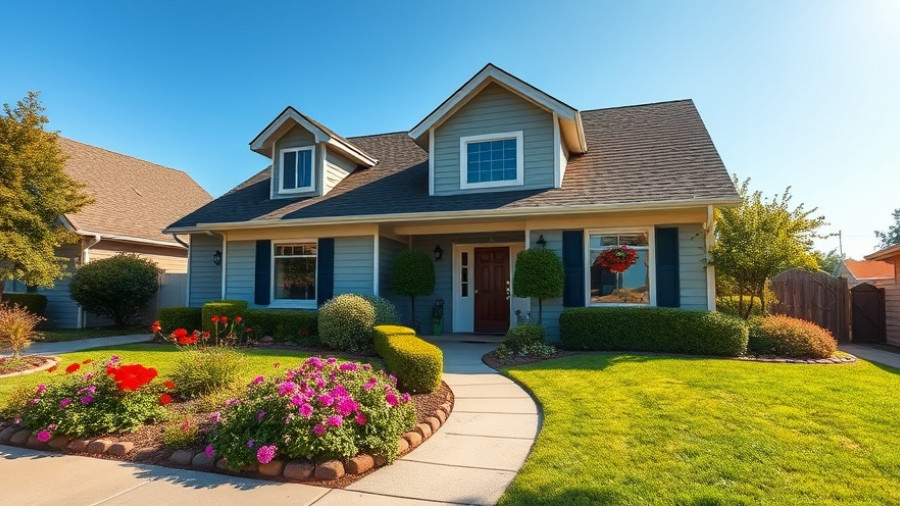 Modern home highlighting the difference between pre-qualified vs. pre-approved, vibrant garden.