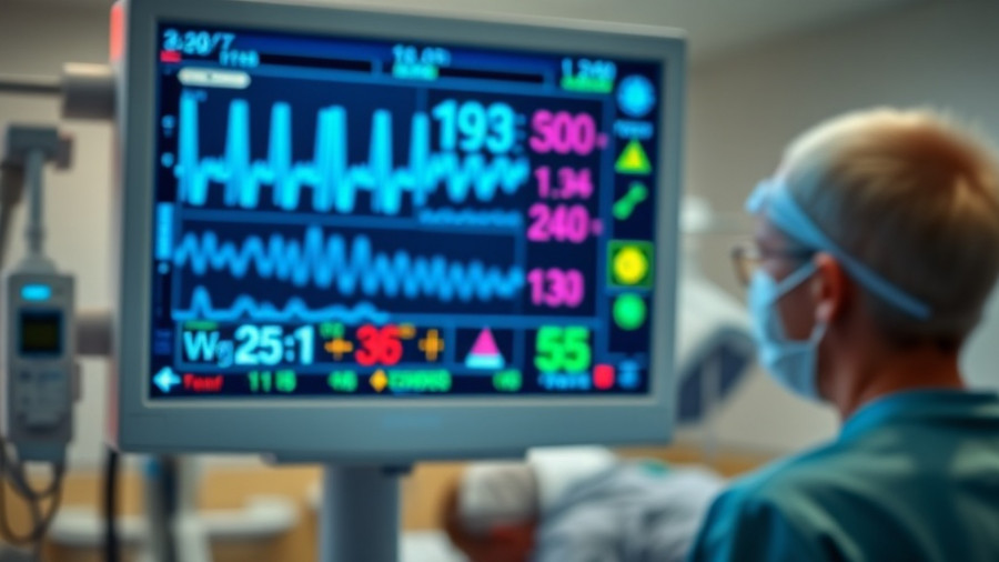 Medical monitor showing vital signs in CKM syndrome health context.