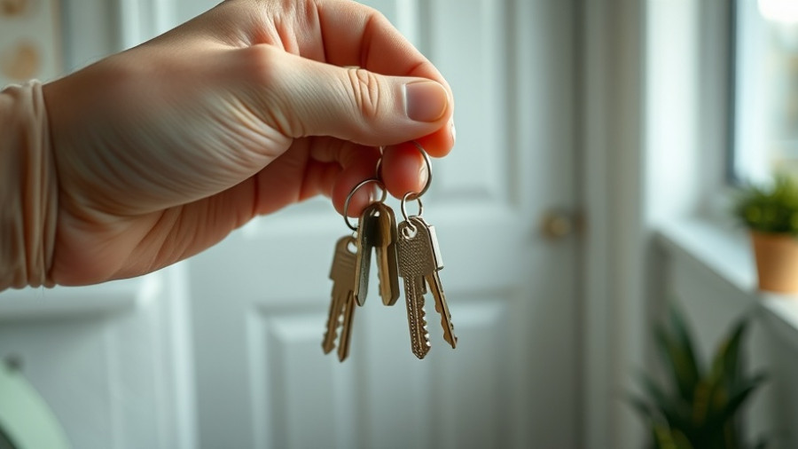 Close-up of hand with keys, illustrating home access in real estate context.