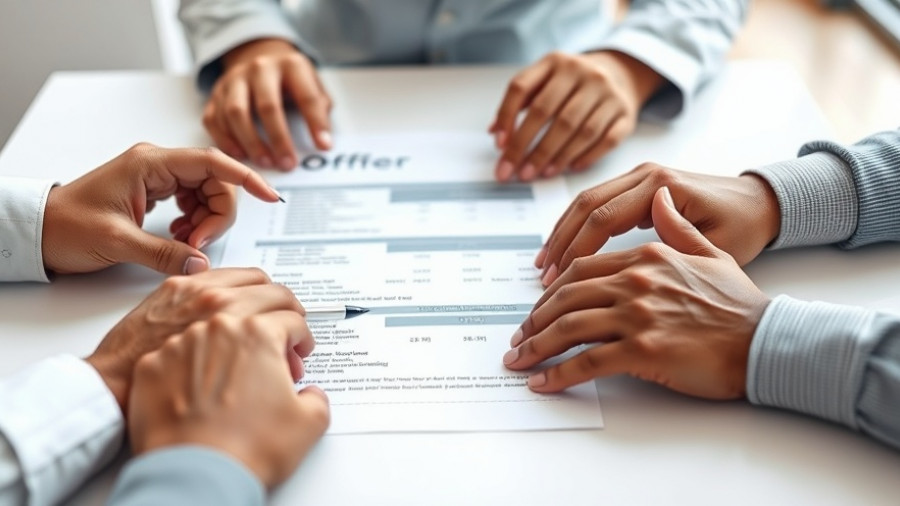 Hands discussing an offer document - How to convince a seller to accept your offer.