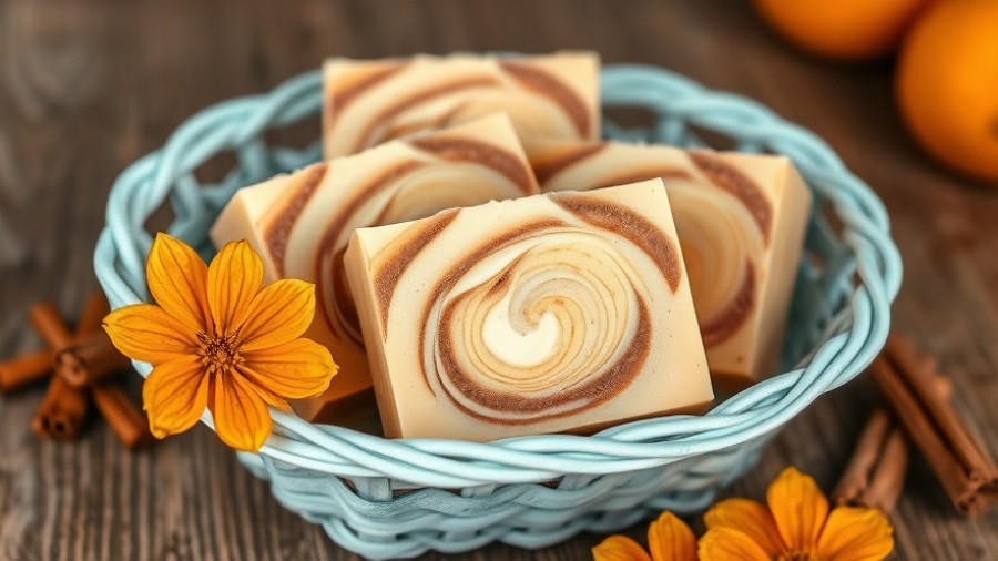 Sweet Orange and Cinnamon Christmas Soap in a rustic basket.