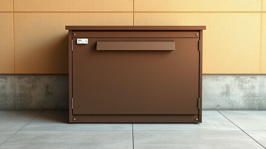 Secure brown parcel delivery box for safe package storage.