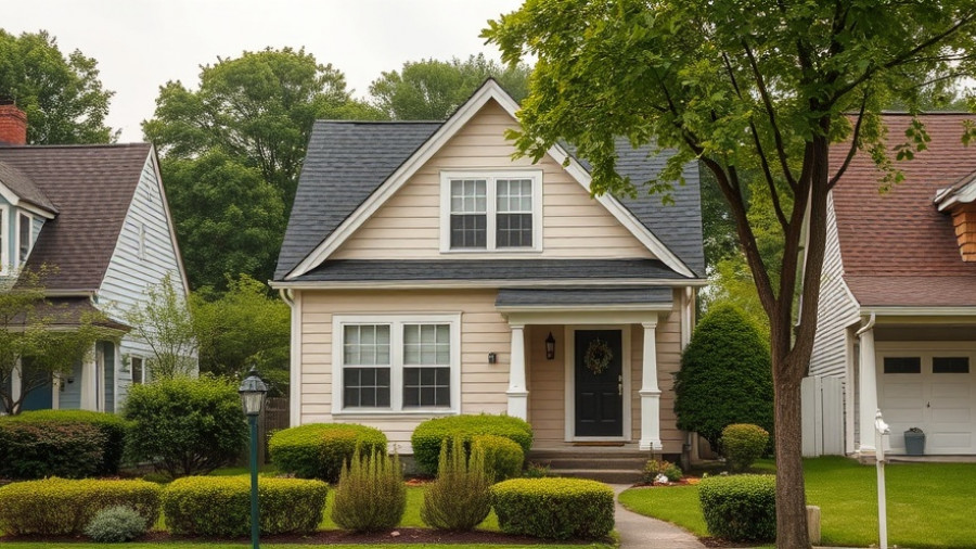 Charming suburban home with a manicured lawn, perfect for Automated Valuation Model.