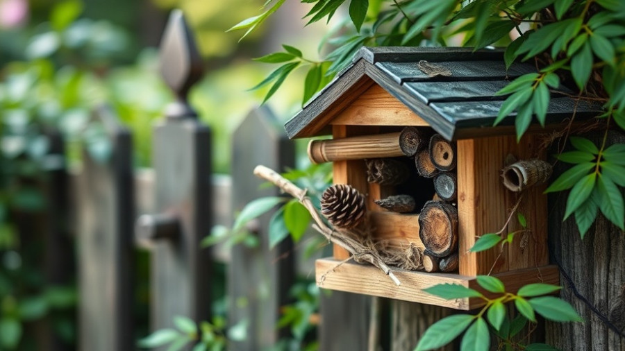 DIY bug hotel made from natural materials, illustrating how to build a bug hotel.