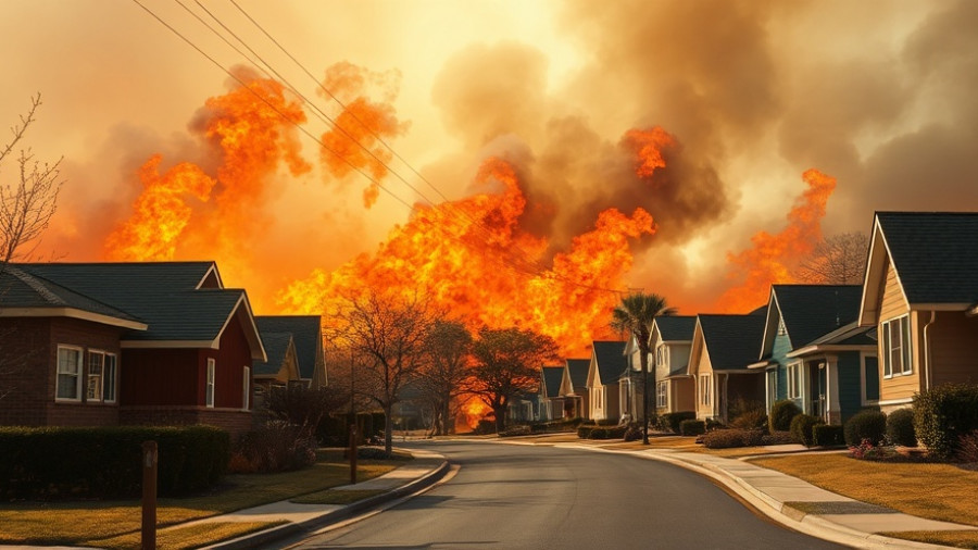 Intense wildfire near homes, selling fire damaged homes.