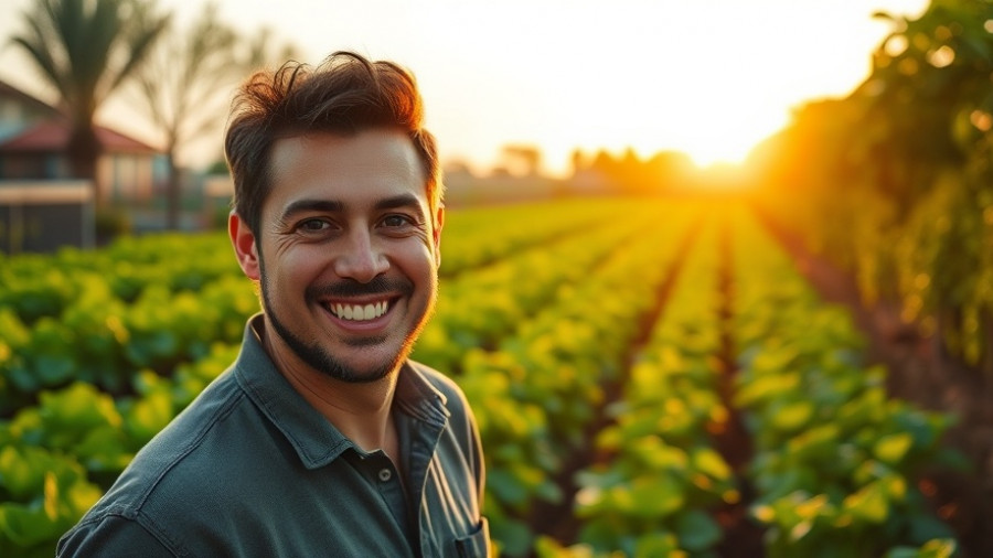 November gardening tips with lush vegetable garden and sunrise.