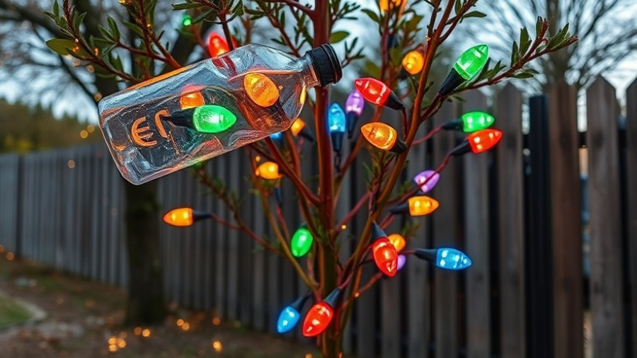 DIY home decor for the holidays: oversized lights from bottles.