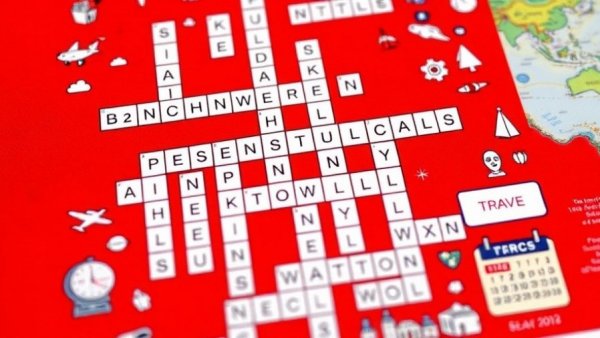 Senior living communities crossword puzzle with travel theme.