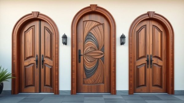 Contemporary wooden doors with artistic designs for door design ideas 2025.