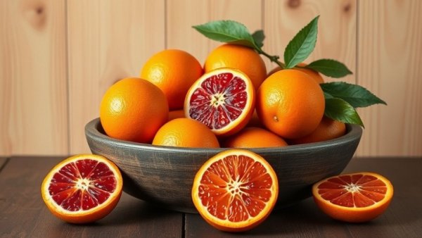 Fresh oranges and blood oranges in a bowl for vitamin deficiency symptoms.