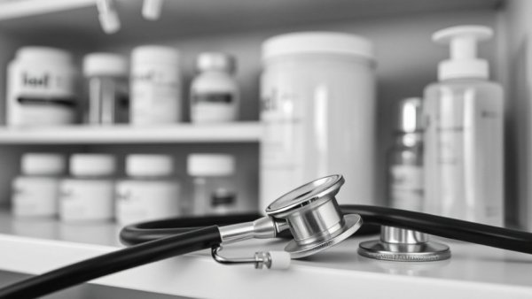 Monochrome image of stethoscope and medical supplies, related to overlooked diabetes symptoms.