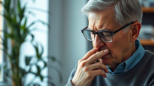 Person showing signs of tuberculosis symptoms.