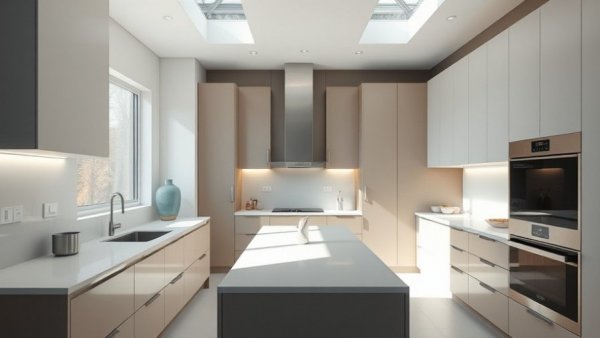 Sleek modular minimalist kitchen design 2025 with modern elegance.