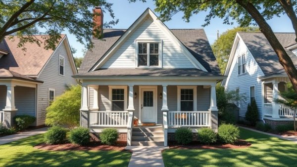 Suburban home, dry closing in real estate concept, welcoming porch