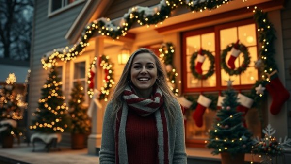 Festive holiday home lighting ideas for interior and exterior decoration.