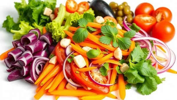 Colorful salad showcasing Blue Zones Diet for Healthy Aging.