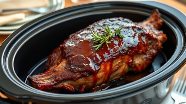 Slow cooker recipes: Glazed roast with rosemary.