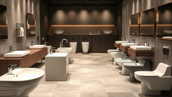 Innovative designer bathroom ideas showcasing modern sinks and fixtures.
