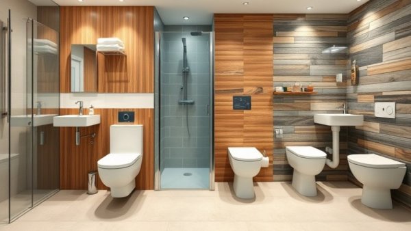 Small bathroom ideas with modern designs and compact fixtures.